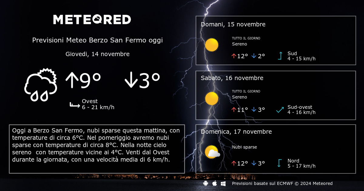 meteo berzo san fermo previsioni a 14 giorni meteored